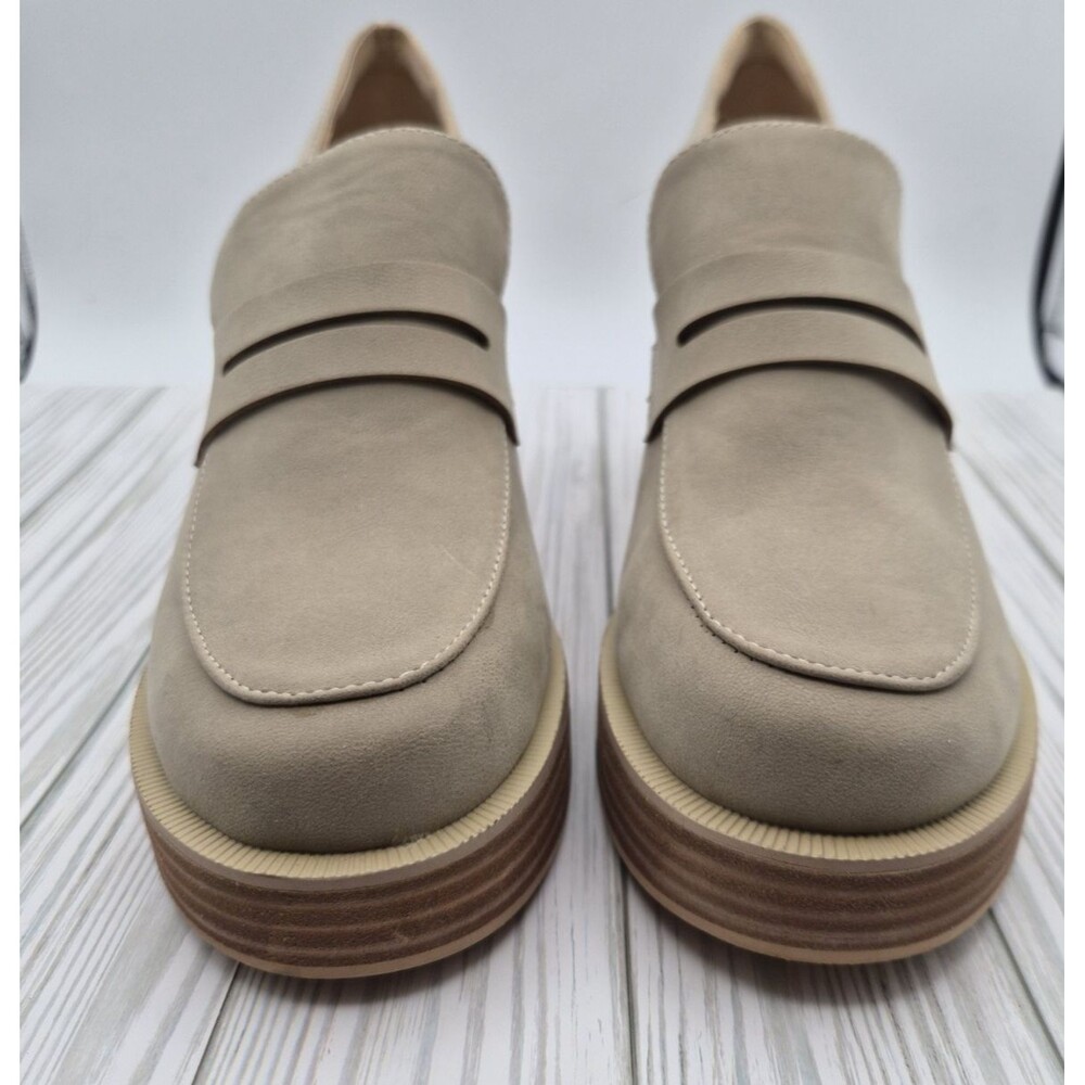 Oasis Society Chunky Heeled Platform Beige Shoes Size 10 new without box - Picture 3 of 7